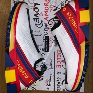 DolceGabbana Stretch Mesh Sorrento Sneakers w/logo